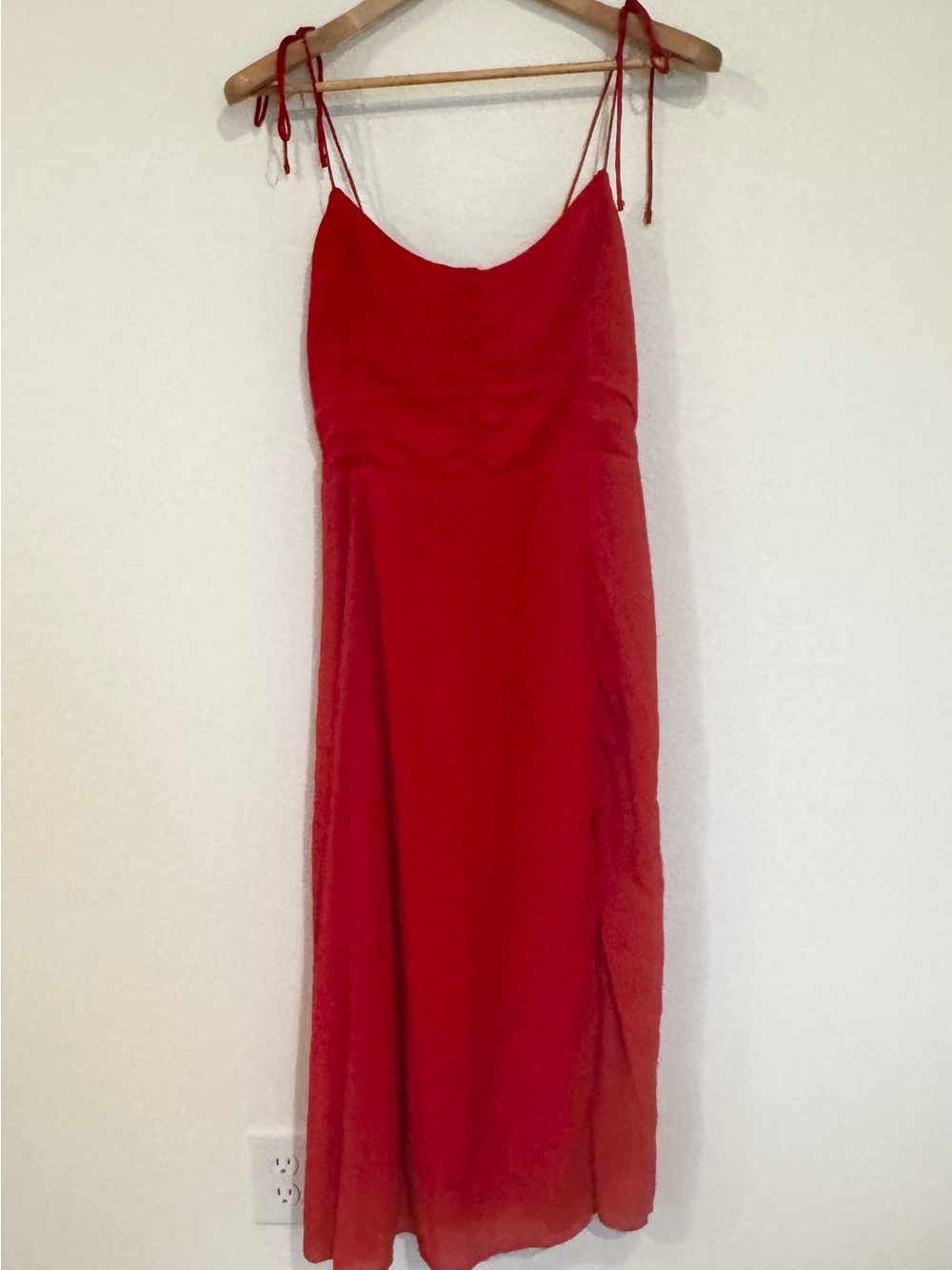 Abercrombie & Fitch Red Maxi Slip Cocktail Brunch Summer Dress